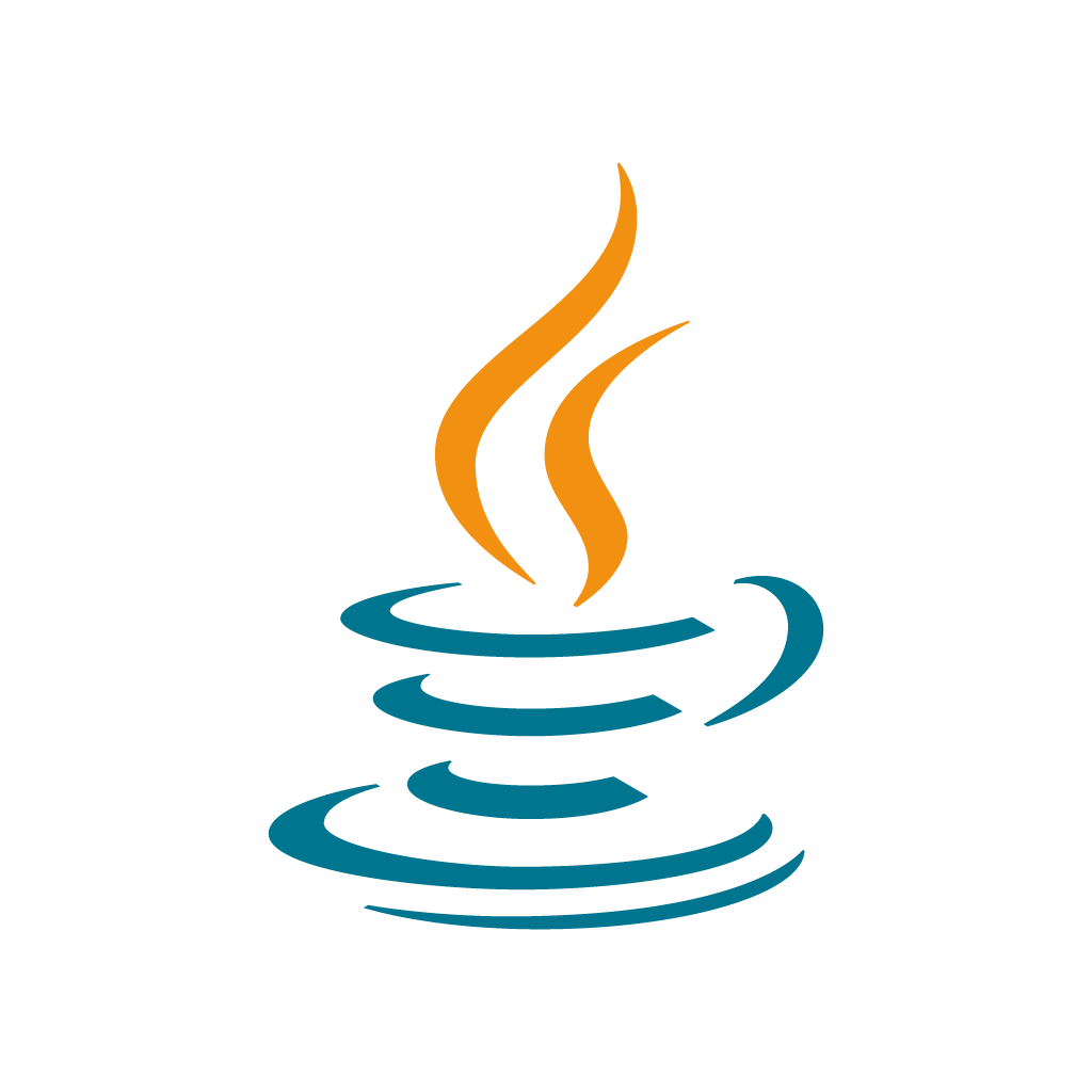 The Java logo in black and white