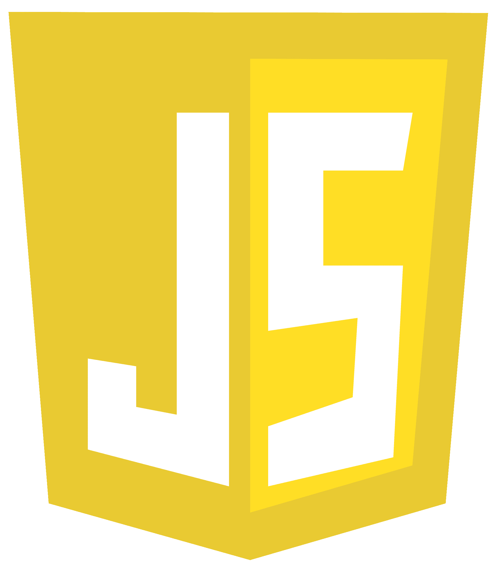 The JavaScript logo in black and white